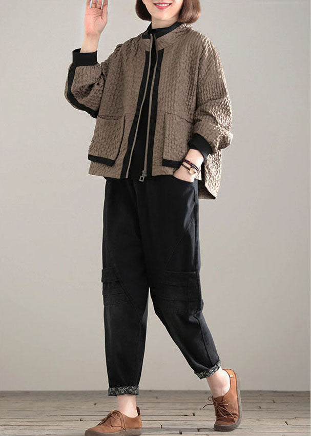 Women's Tailored Patchwork Jacket with Pockets