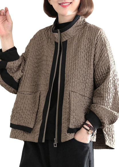 Women's Tailored Patchwork Jacket with Pockets
