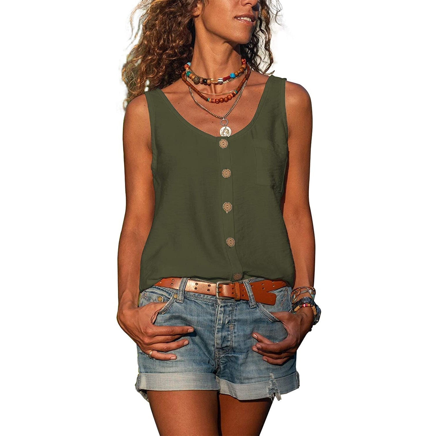 Women's Tanktop Sleeveless Elegant Fit Breathable Material