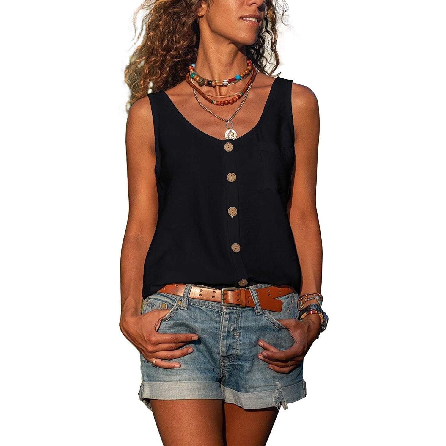Women's Tanktop Sleeveless Elegant Fit Breathable Material