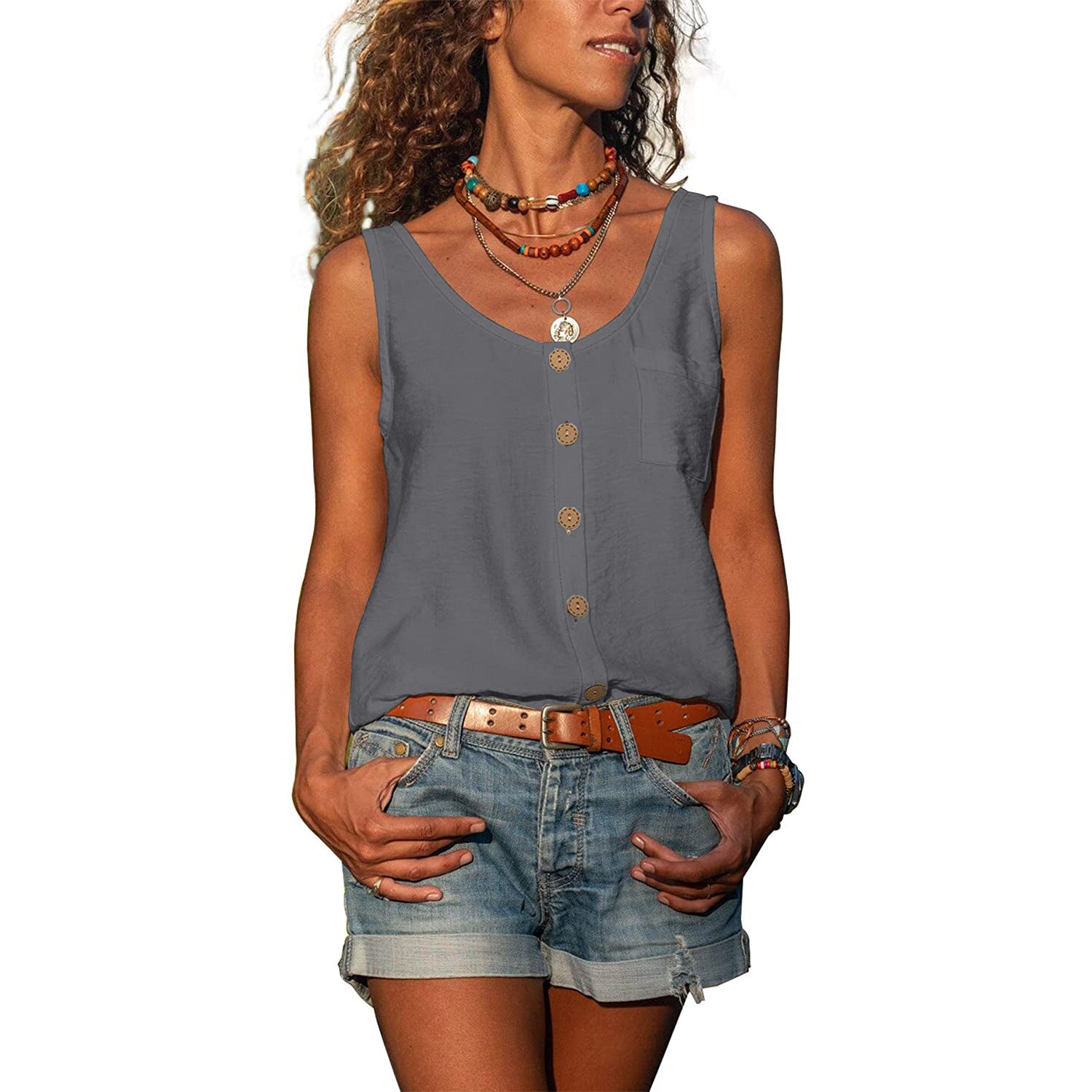 Women's Tanktop Sleeveless Elegant Fit Breathable Material