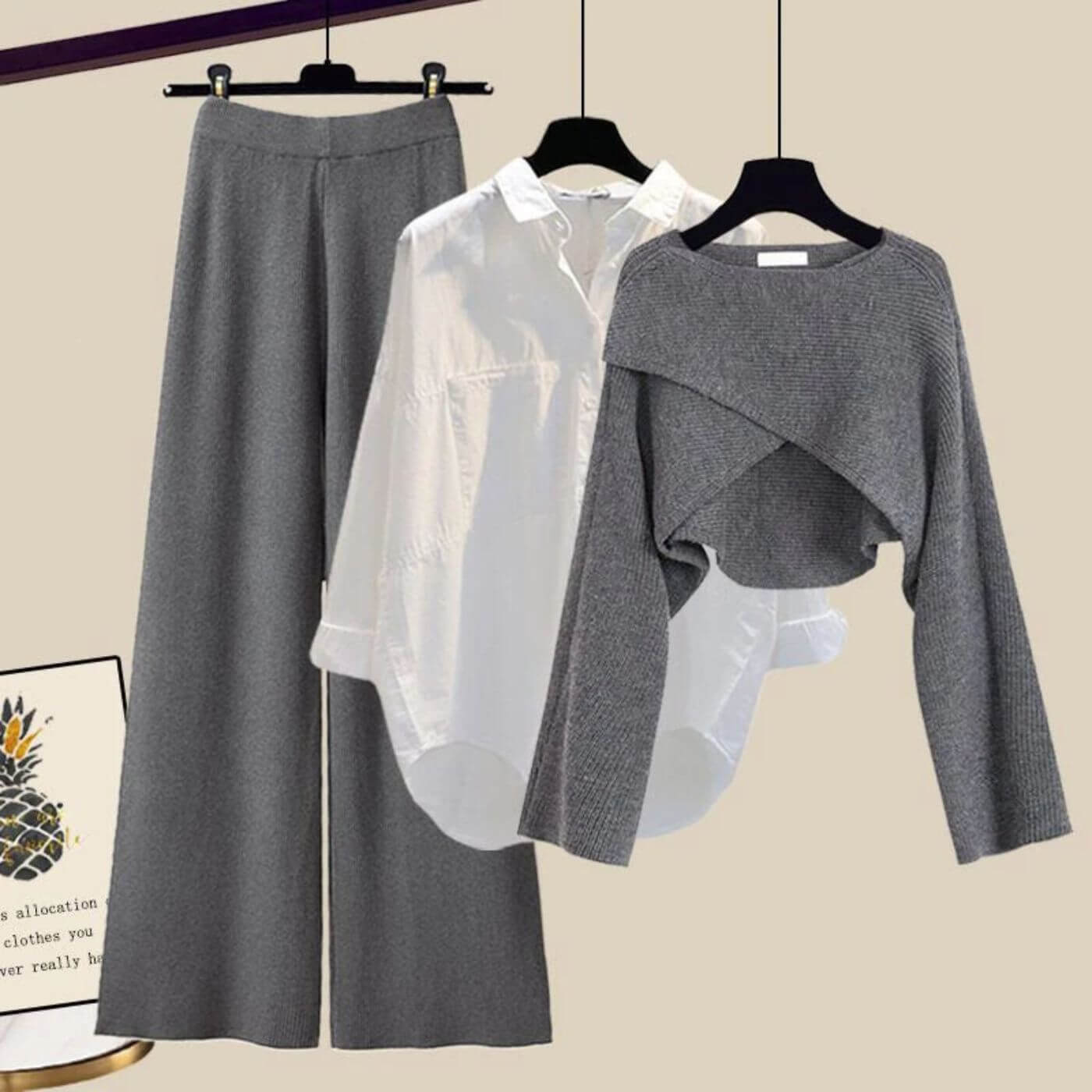 Women's Three-Piece Sweater Set Modern