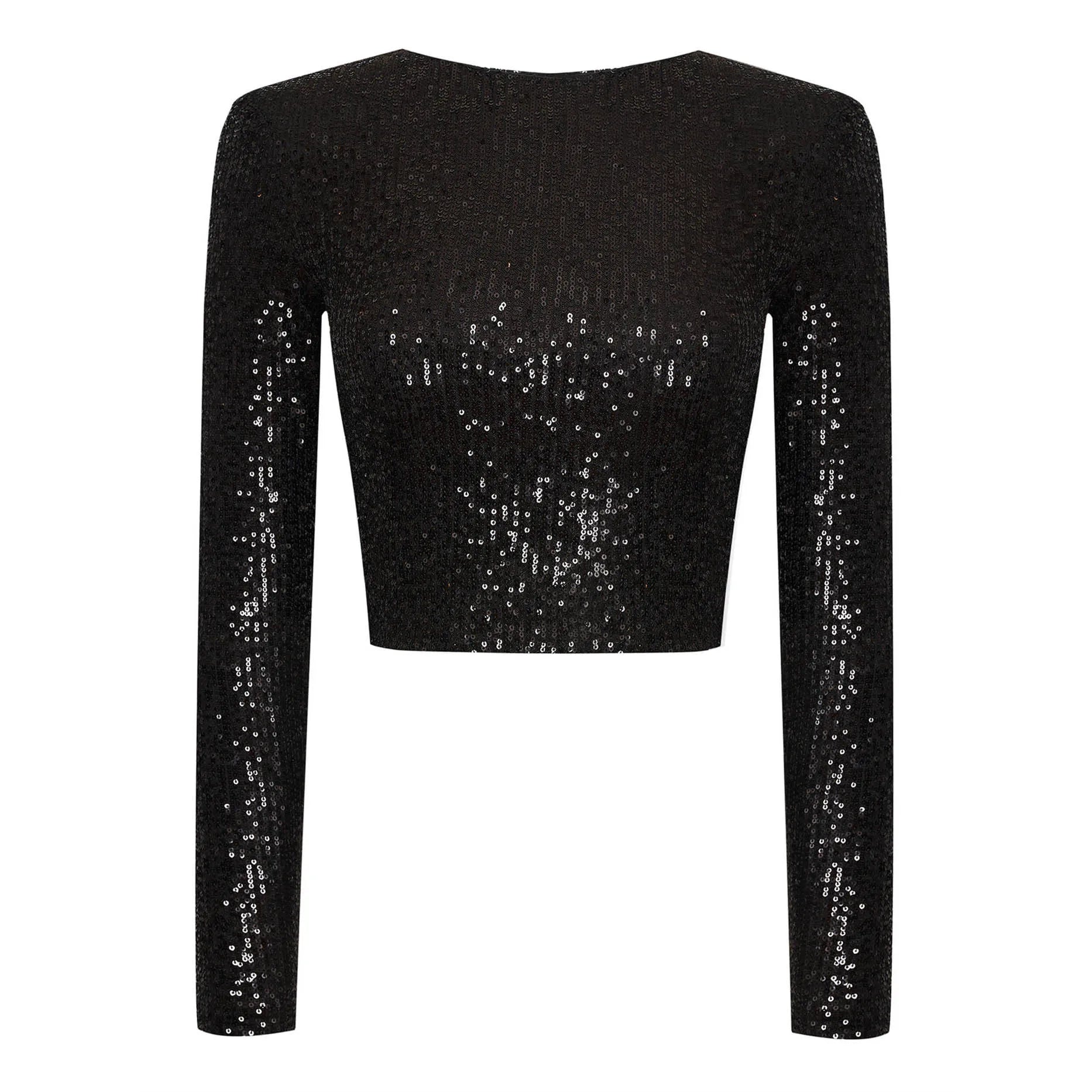 Women's Top Sequins Breathable Polyester For Festive Occasions