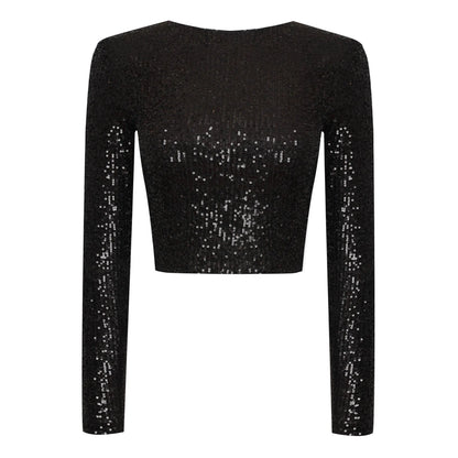Women's Top Sequins Breathable Polyester For Festive Occasions