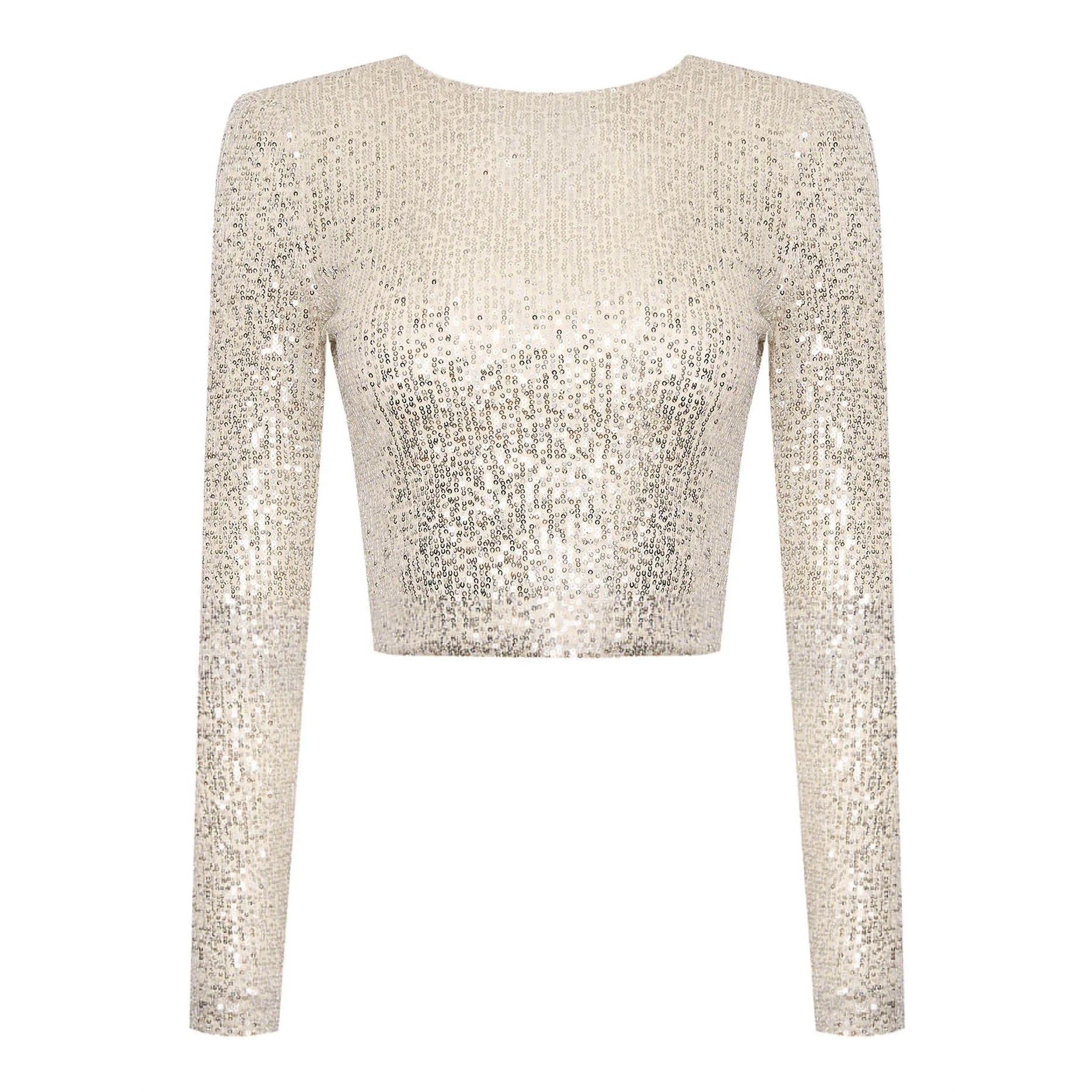 Women's Top Sequins Breathable Polyester For Festive Occasions