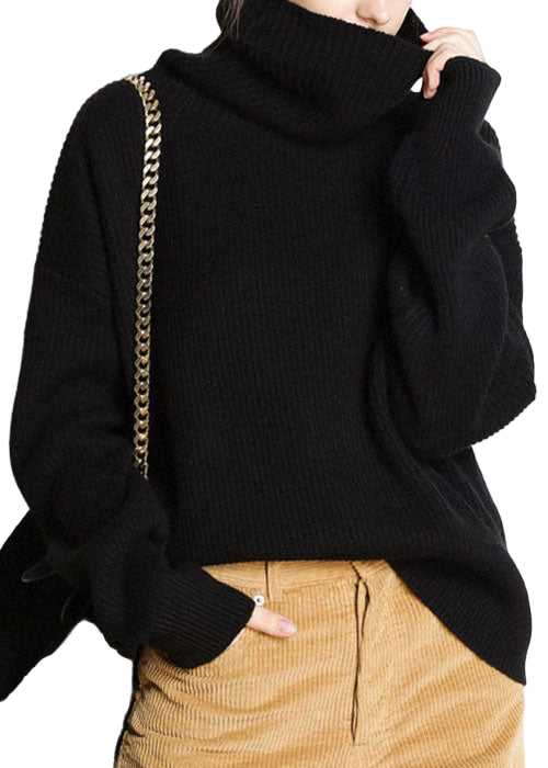 Women's Top Turtle Neck Knitted Comfortable for Casual and Formal Occasions