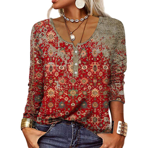 Women's Top Vintage Style Breathable Material
