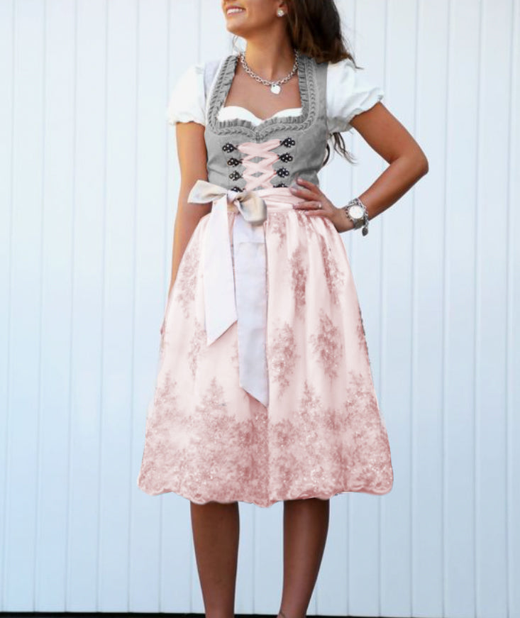Women's Tracht Set with Apron and Blouse