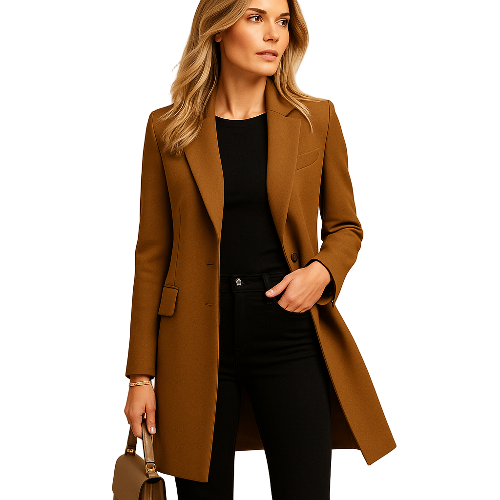 Women's Trench Coat Double Layered With Classic Details