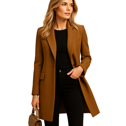 Women's Trench Coat Double Layered With Classic Details