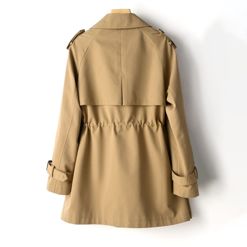 Women's Trench Coat Vintage Double-breasted Nylon-Cotton