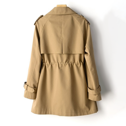 Women's Trench Coat Vintage Double-breasted Nylon-Cotton
