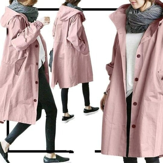 Women's Trench Coat Water Repellent Long Style