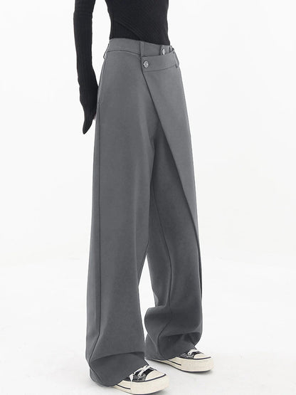 Women's Trousers Modern Fit Asymmetric Waistband Soft Breathable Material