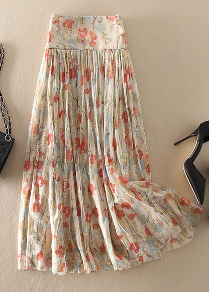 Women's Tulle Skirt With Zipper and Print