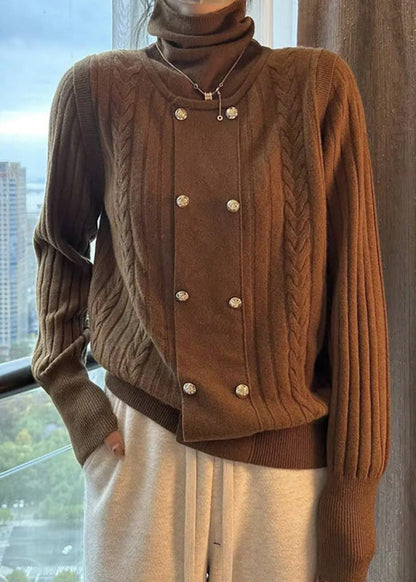 Women's Turtleneck Loose Fit with Patchwork