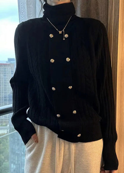 Women's Turtleneck Loose Fit with Patchwork