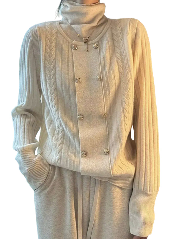 Women's Turtleneck Loose Fit with Patchwork