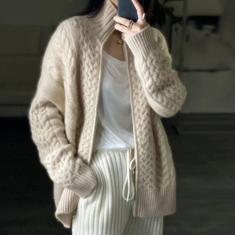 Women's Turtleneck Sweater in Kashmir Style