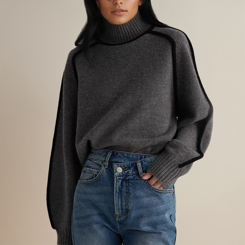 Women's Turtleneck Sweater in Soft Materials