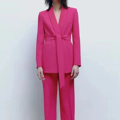 Women's Two-piece Set Blazer and Pants With Timeless Style