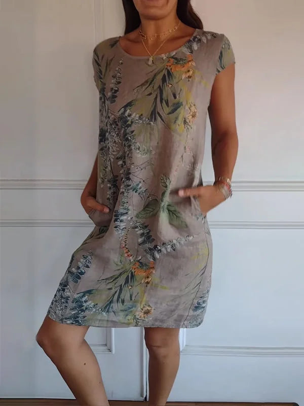 Women's Two-piece Set Stylish Cotton Linen Look for Casual and Formal Occasions