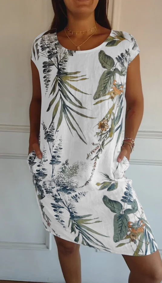 Women's Two-piece Set Stylish Cotton Linen Look for Casual and Formal Occasions