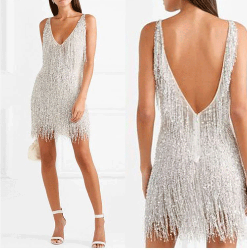 Women's V-Cut Sleeveless Cotton Dress