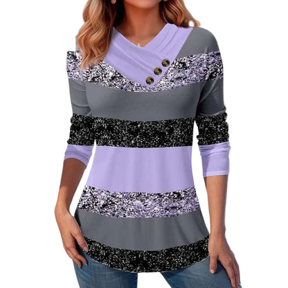 Women's V-neck Sweater Fine Knit Casual Style