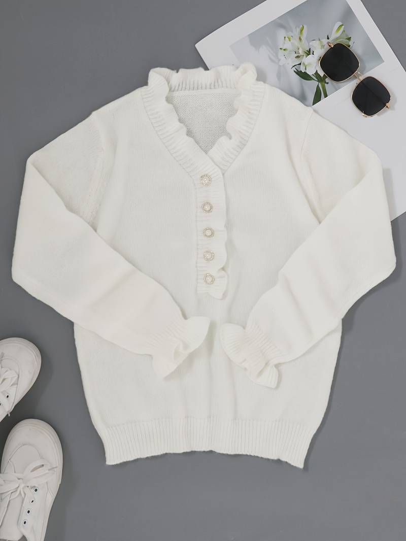 Women's V-neck jumper Luxury Material