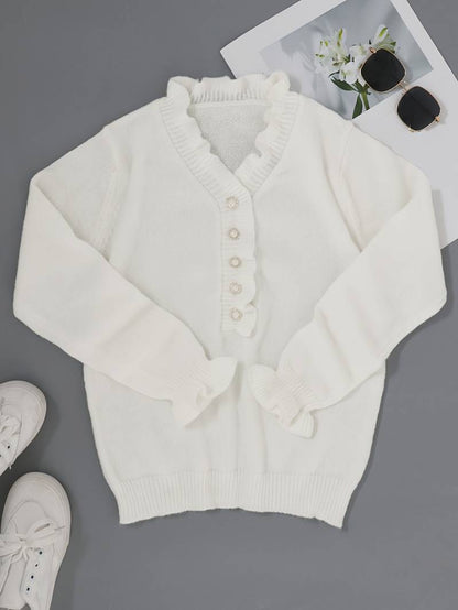 Women's V-neck jumper Luxury Material
