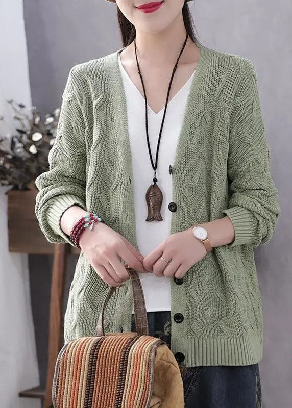 Women's V-neck jumper with buttons for autumn