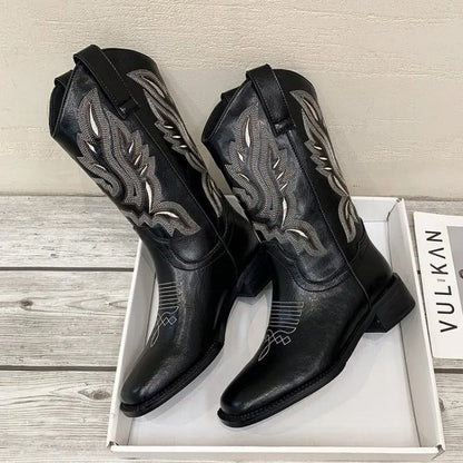Women's Vintage Embroidered Cowboy Boots
