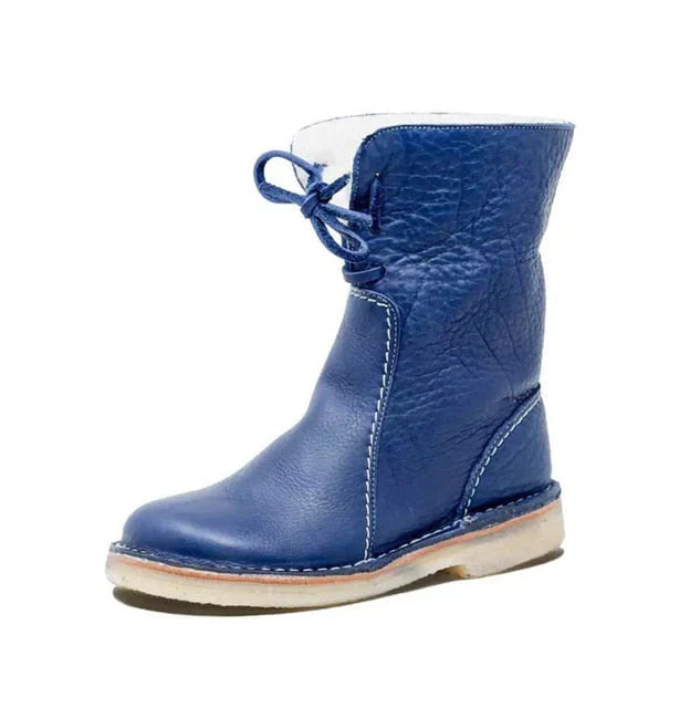 Women's Waterproof Boots with Soft Lining and Rubber Sole