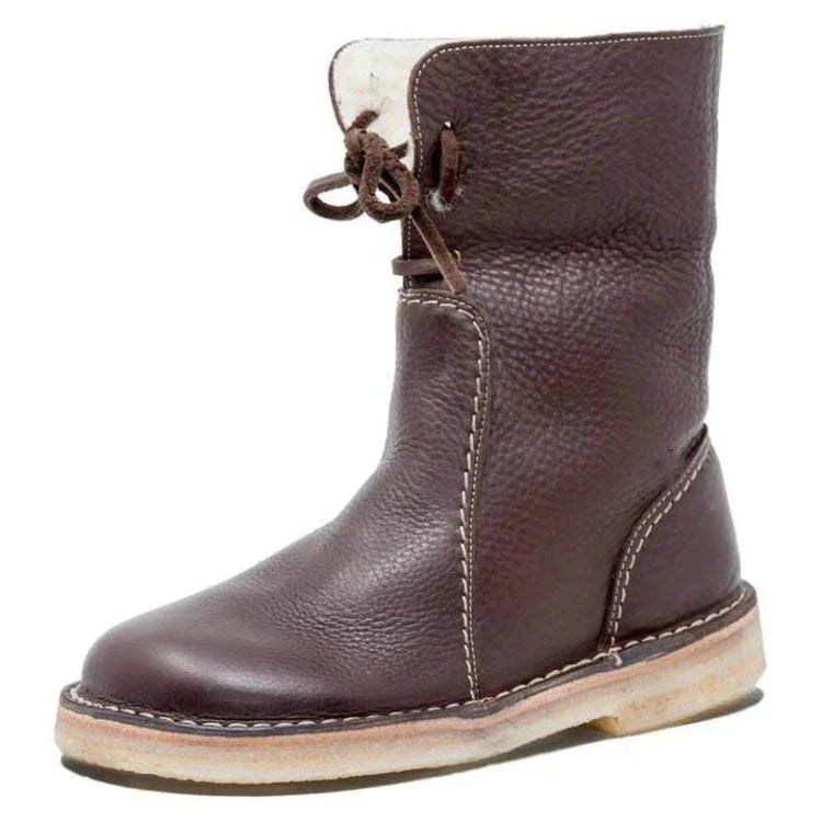 Women's Waterproof Boots with Soft Lining and Rubber Sole