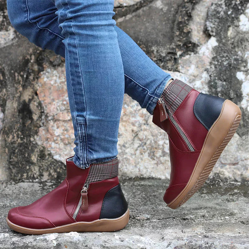 Women's Waterproof Boots with Zip and Support