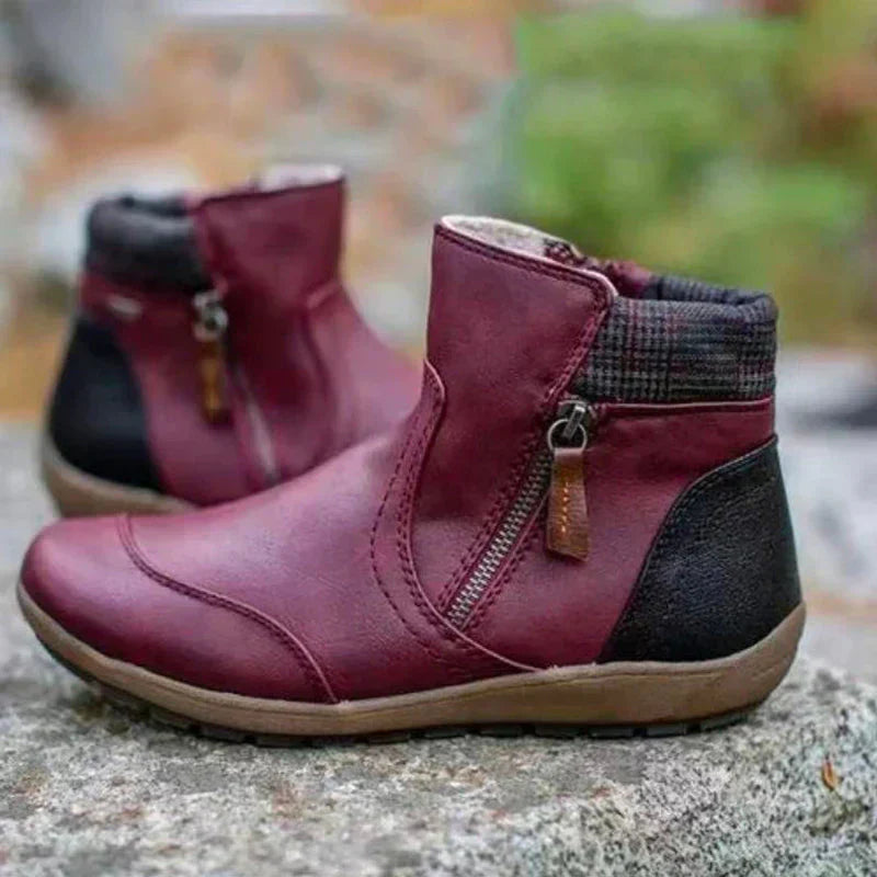 Women's Waterproof Boots with Zip and Support