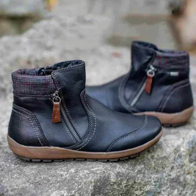 Women's Waterproof Boots with Zip and Support