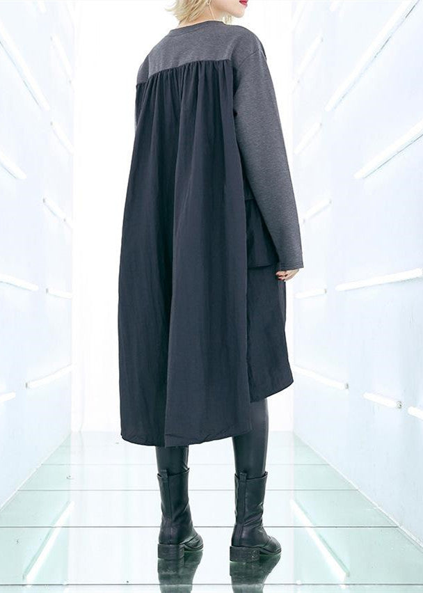 Women's Wide Dress with Patchwork Design