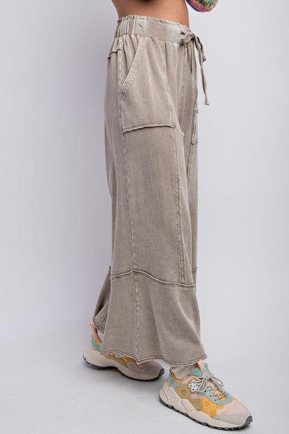 Women's Wide Terry Knit Trousers