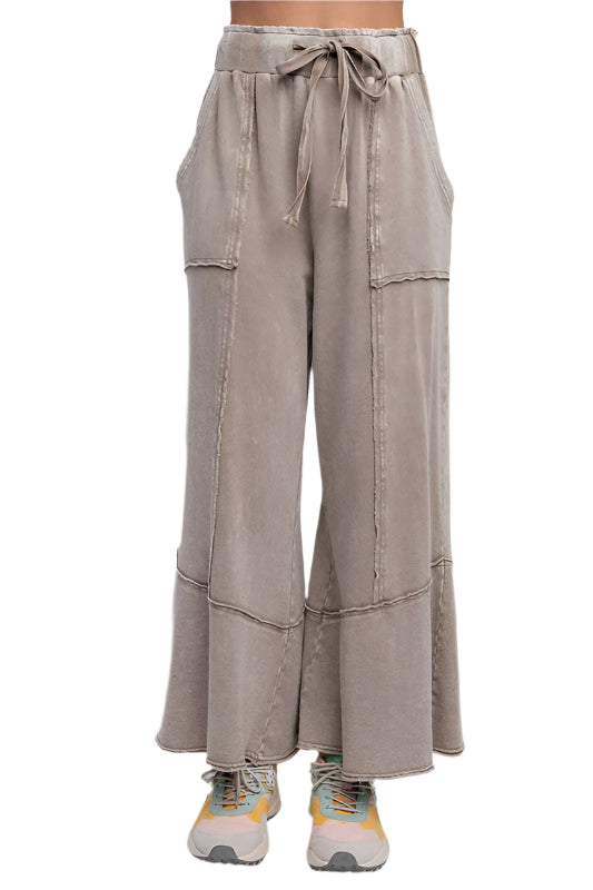 Women's Wide Terry Knit Trousers