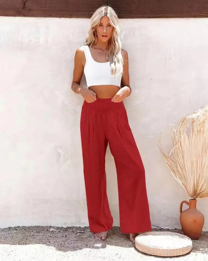 Women's Wide Trousers Breathable Nylon Cotton Polyester