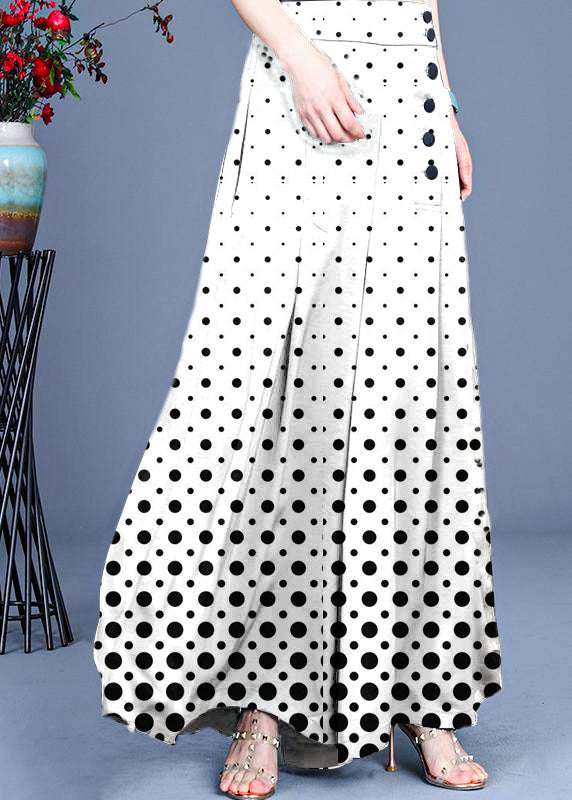 Women's Wide Trousers with Buttons