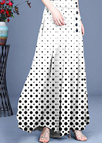 Women's Wide Trousers with Buttons