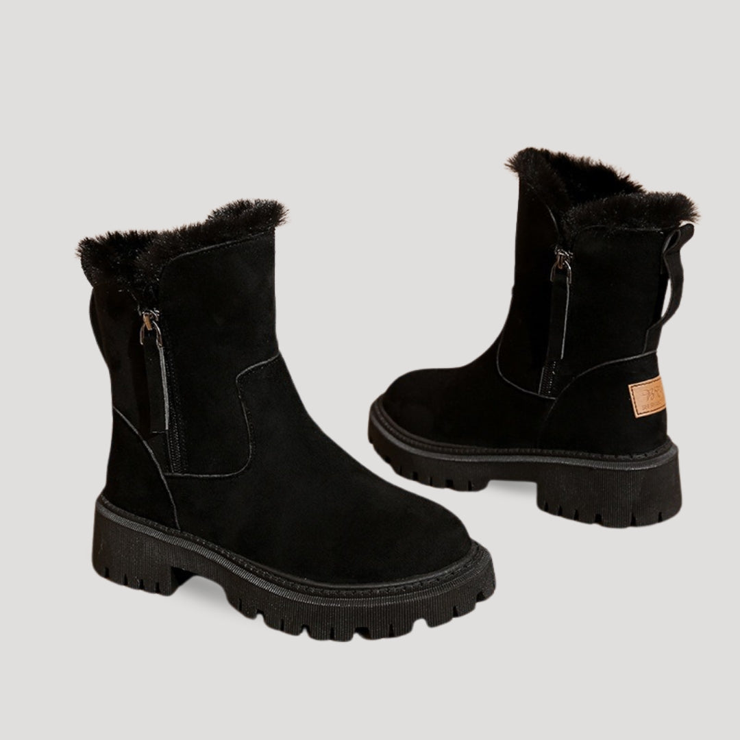 Women's Winter Boots Ankle High With Soft Inner Lining and Solid Sole