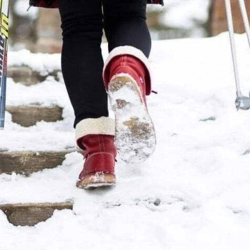 Women's Winter Boots Waterproof Leather Style with Soft Lining and Sturdy Sole