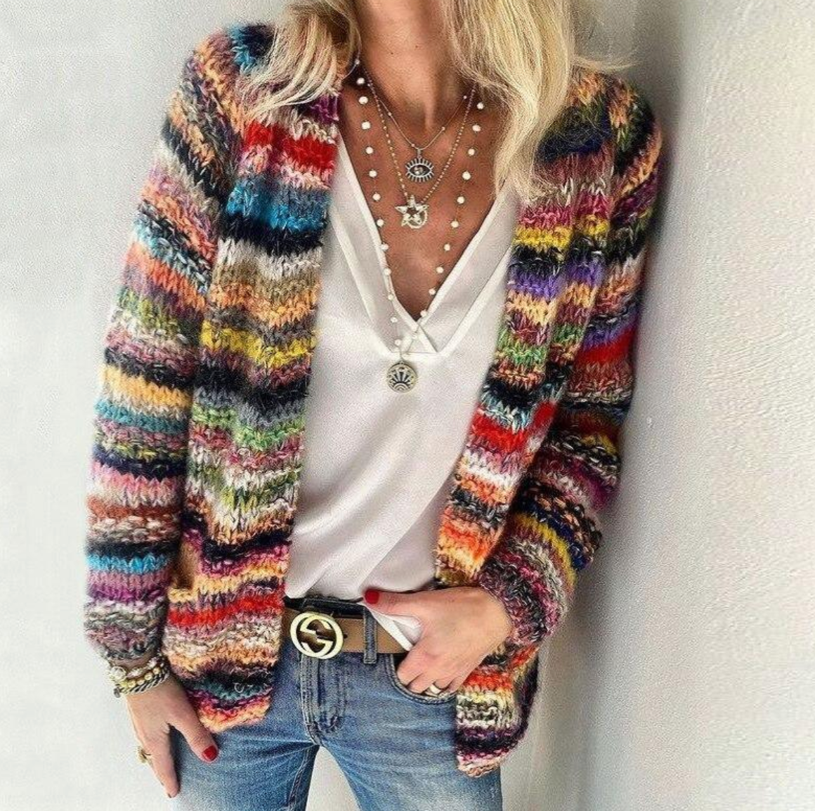 Women's Winter Coat Knitted Comfortable Acrylic
