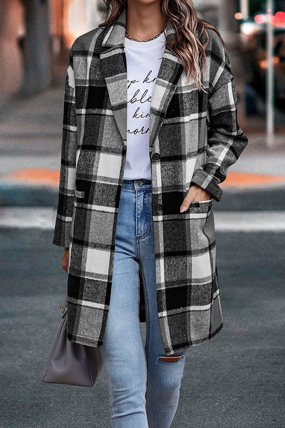 Women's Winter Coat Loose Caroma Pattern