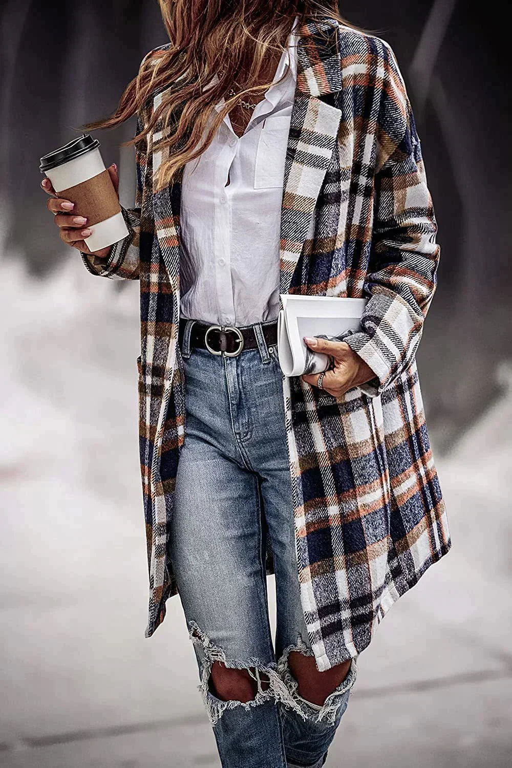 Women's Winter Coat Loose Caroma Pattern