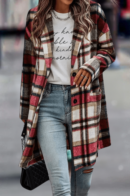 Women's Winter Coat Loose Caroma Pattern